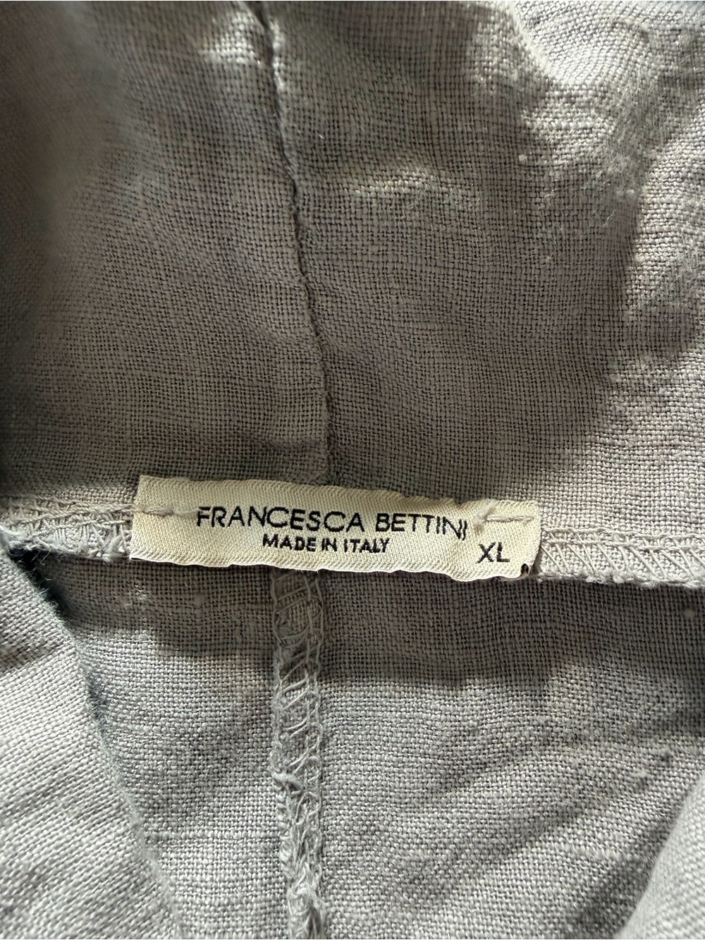 Francesca Bettini 100% linen maxi dress in grey. - Picture 3 of 4